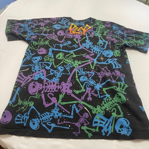Vintage 90s Grateful Dead AOP Brockum Collection T-Shirt Size 2XL See Measureme - Picture 6 of 8